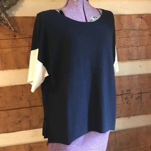 Vince Cashmere Sweater Navy blue and Cream